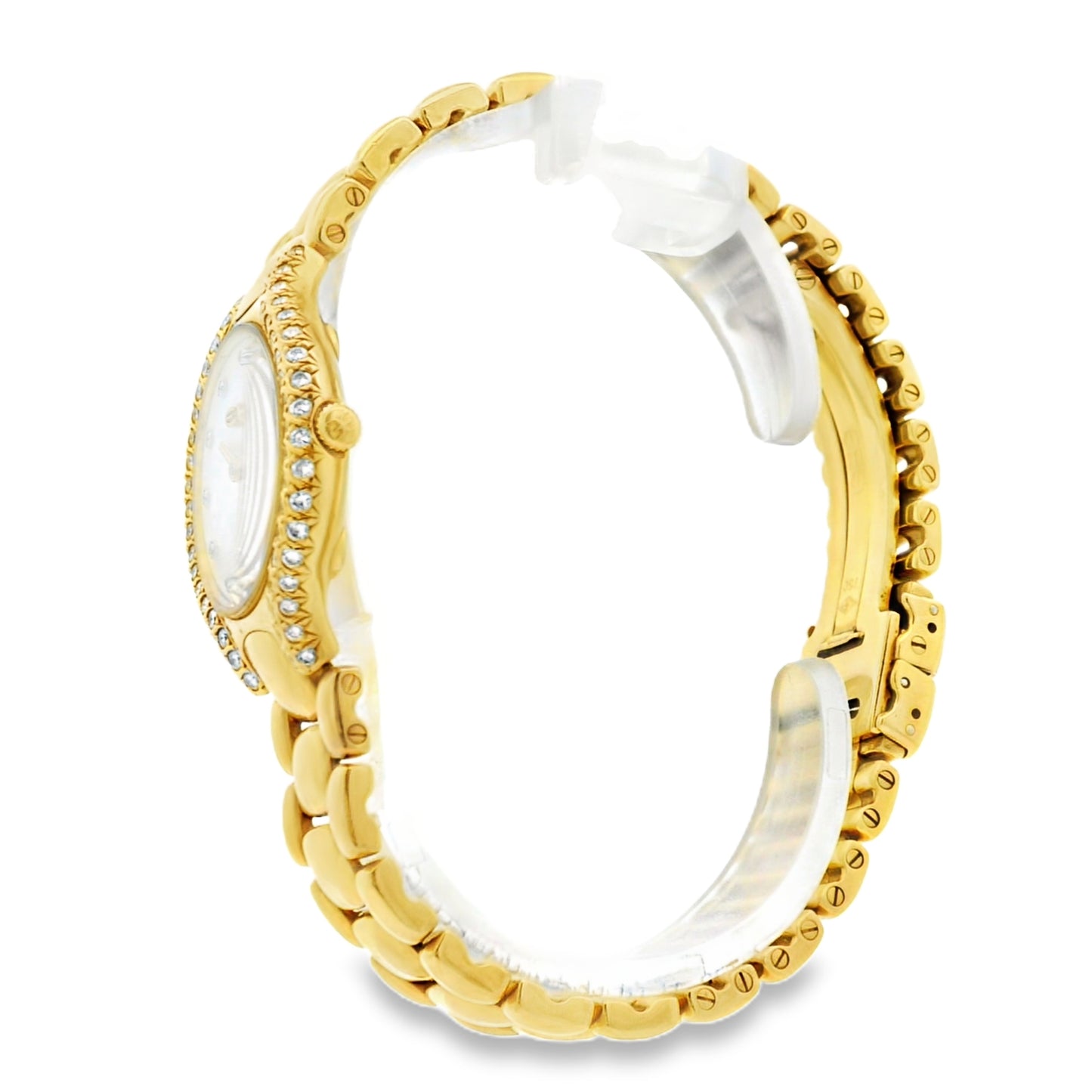 Ebel Beluga 18k Yellow Gold 24mm Mother of Pearl Dial with Diamond Bezel Watch