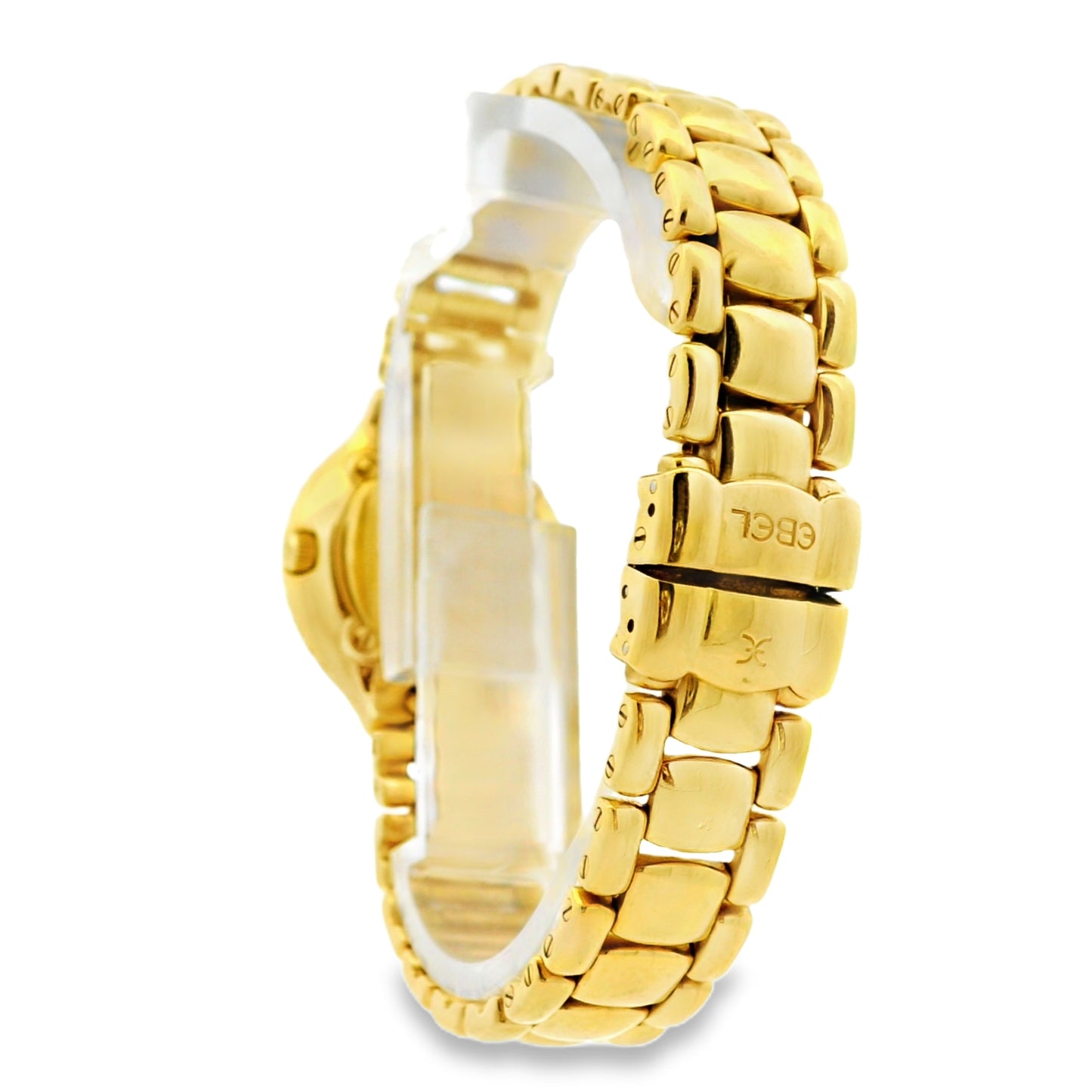 Ebel Beluga 18k Yellow Gold 24mm Mother of Pearl Dial with Diamond Bezel Watch
