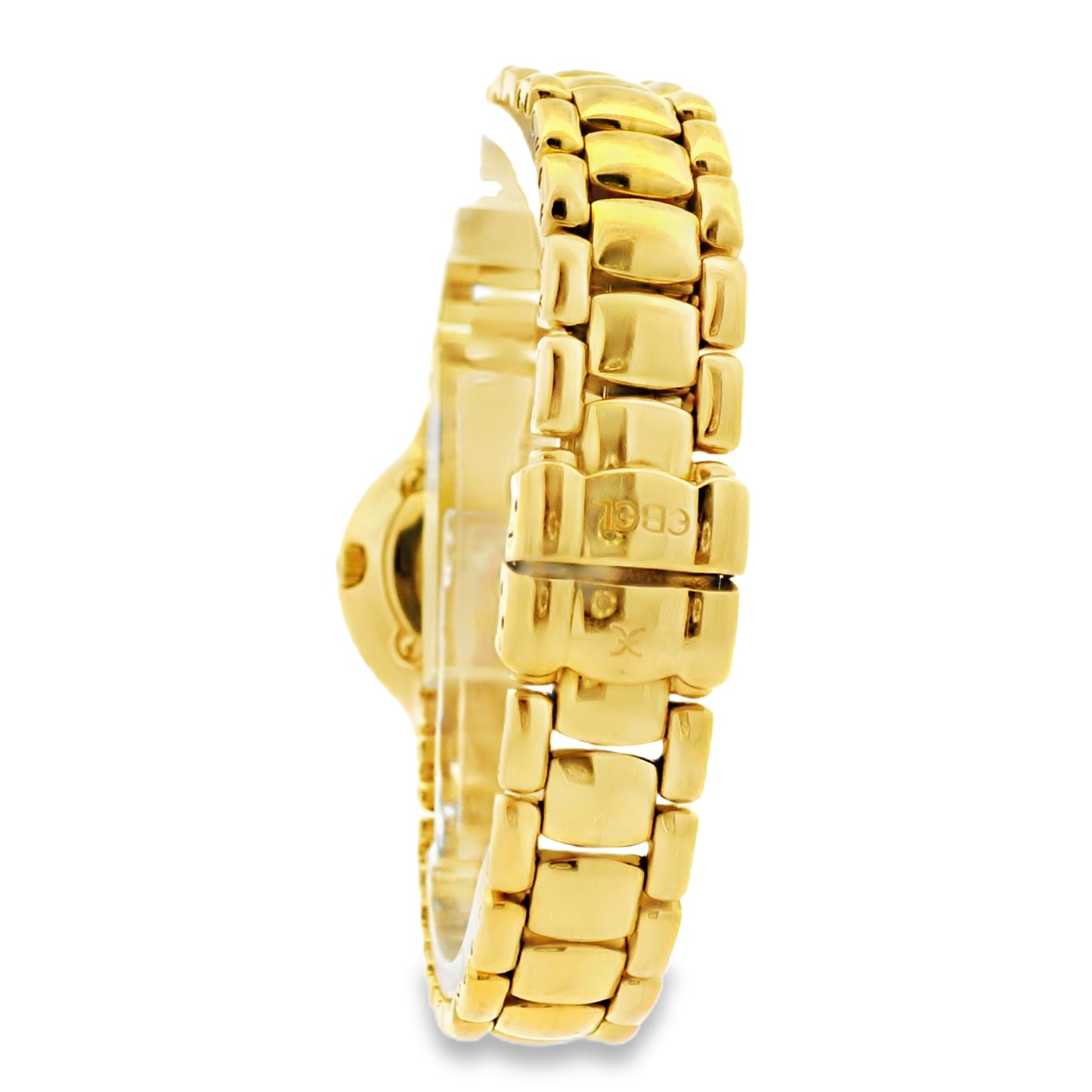 Ebel Beluga 18k Yellow Gold 24mm Mother of Pearl Dial with Diamond Bezel Watch