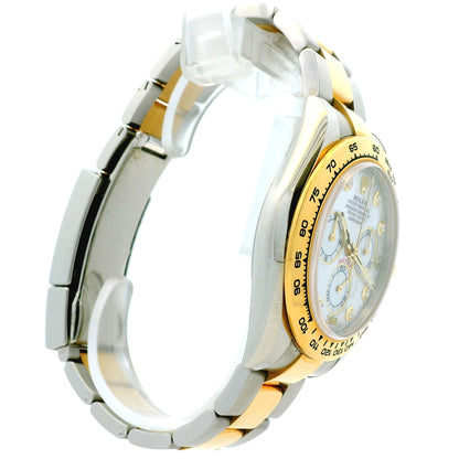Rolex 116503 Daytona 40mm Two-Tone 18k Gold MOP Diamond Dial Watch