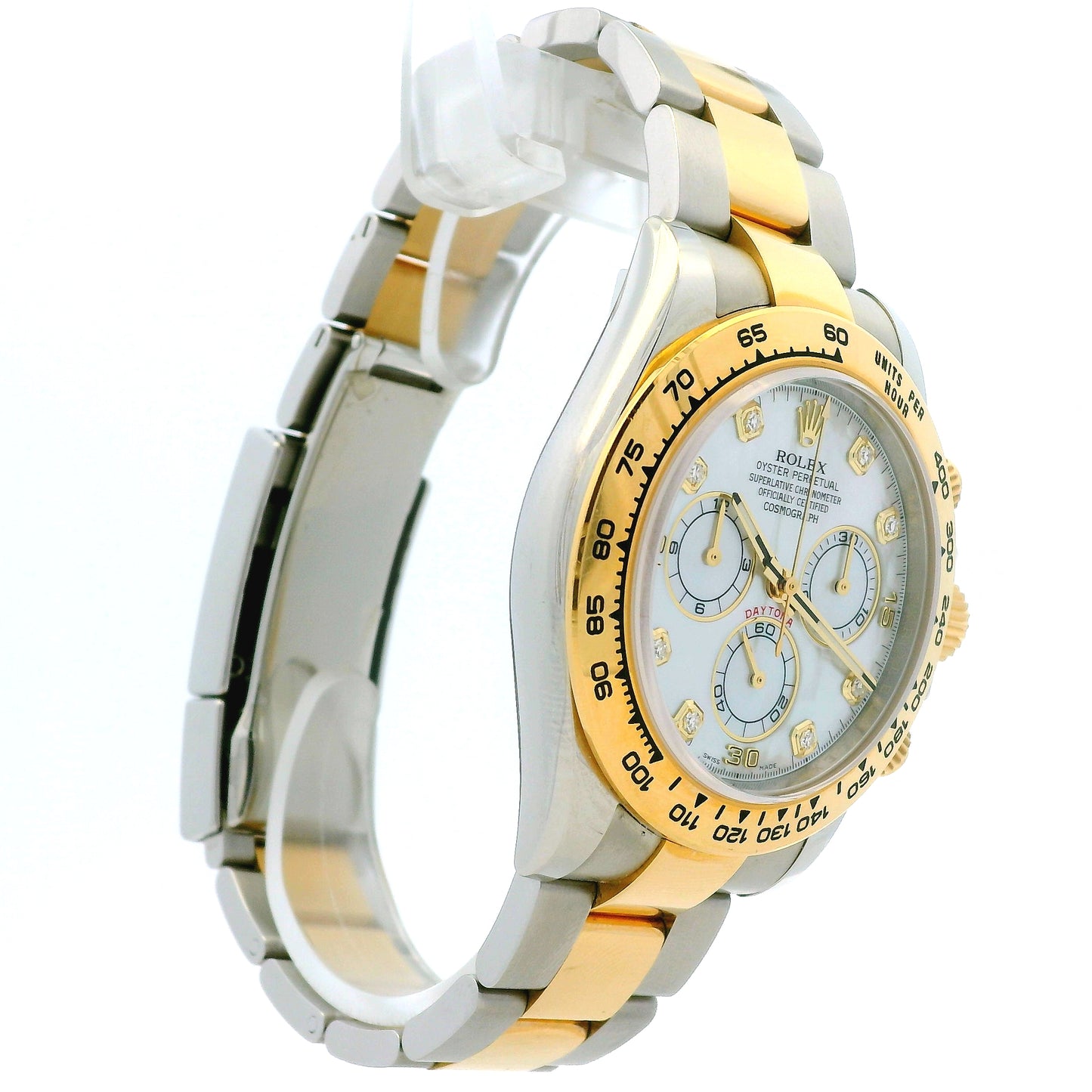 Rolex 116503 Daytona 40mm Two-Tone 18k Gold MOP Diamond Dial Watch