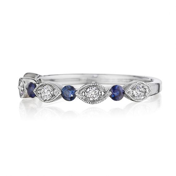 henri daussi diamond sapphire ring 