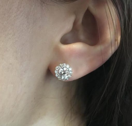 Tacori Bloom FE803 Round Diamond Stud Earrings
