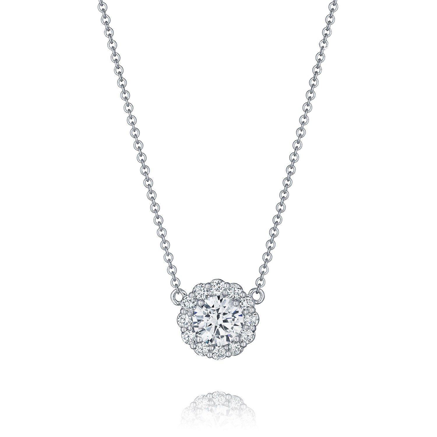 Tacori Bloom FD803 Diamond Solitaire Pendant Necklace
