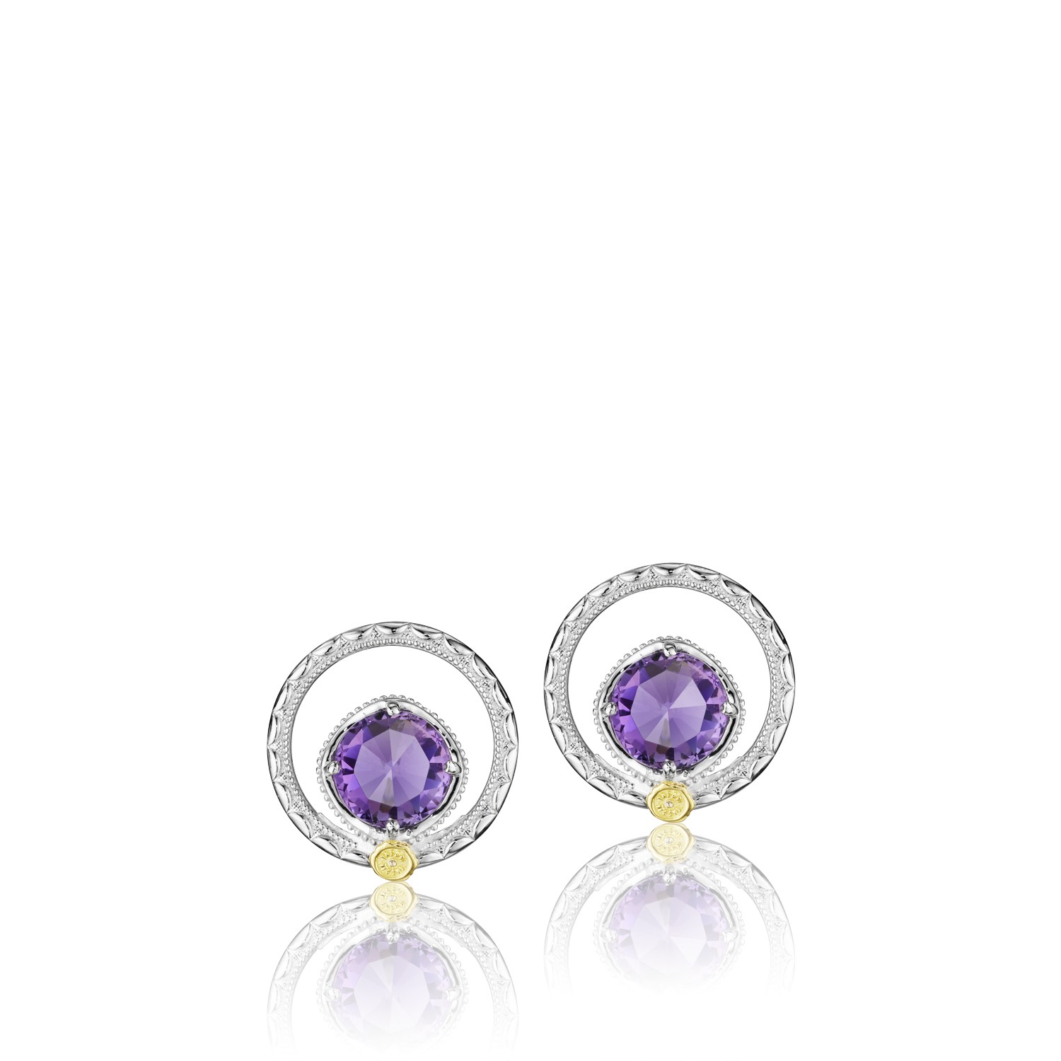 Tacori SE14001 Lilac Blossoms Sterling Silver Amethyst Stud Earrings