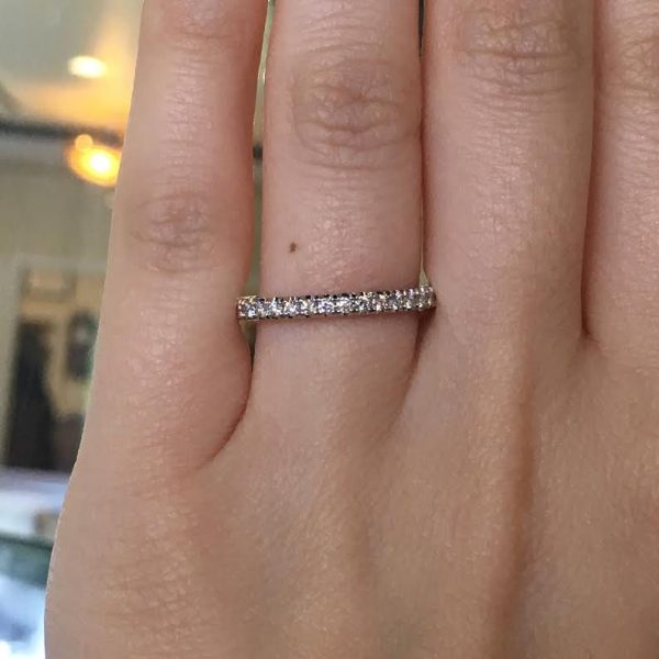 crescent wedding band
