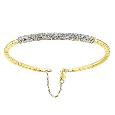 Gabriel & Co. 14k Yellow Gold Diamond Bangle