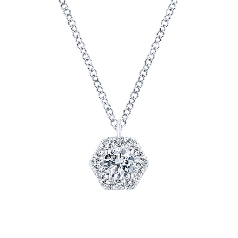 Gabriel & Co. 14k White Gold Diamond Necklace