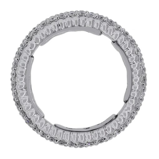 14k white gold diamond wedding band