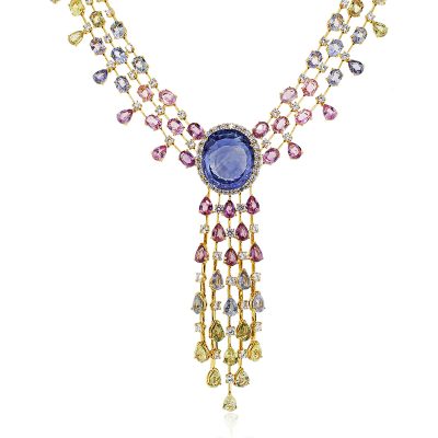 Diamond Sapphire necklace