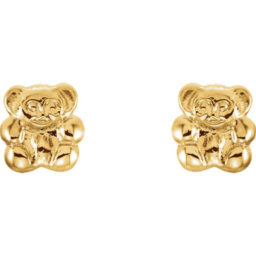 14k gold teddy bear earrings jewelry