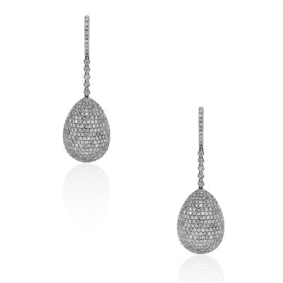 White diamond earrings