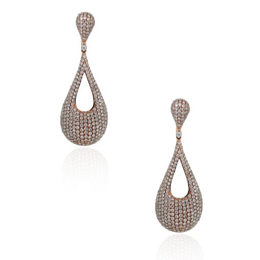 Details about   Classic Pink Diamond Drop Dangle Earrings Jewelry Rose Gold Chandelier Earrings