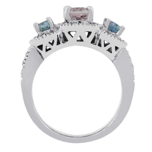 White Gold Gemstone Diamond Ring