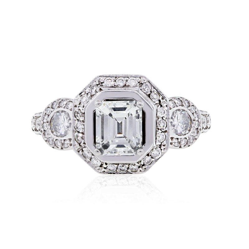 18k White Gold 2.53ctw GIA Certified Diamond Engagement Ring