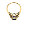 18k Yellow Gold 0.25ctw Diamond and Oval Amethyst Ring