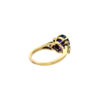 18k Yellow Gold 0.25ctw Diamond and Oval Amethyst Ring