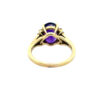 18k Yellow Gold 0.25ctw Diamond and Oval Amethyst Ring