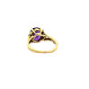 18k Yellow Gold 0.25ctw Diamond and Oval Amethyst Ring