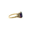 18k Yellow Gold 0.25ctw Diamond and Oval Amethyst Ring