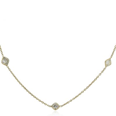 yellow gold diamond by the yard necklace