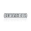 Platinum 0.70ctw Princess Cut Diamond Wedding Band