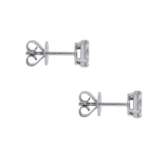 18k White Gold 0.79ctw Mosaic Stud Earrings