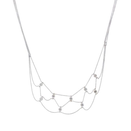 bezel set diamond necklace