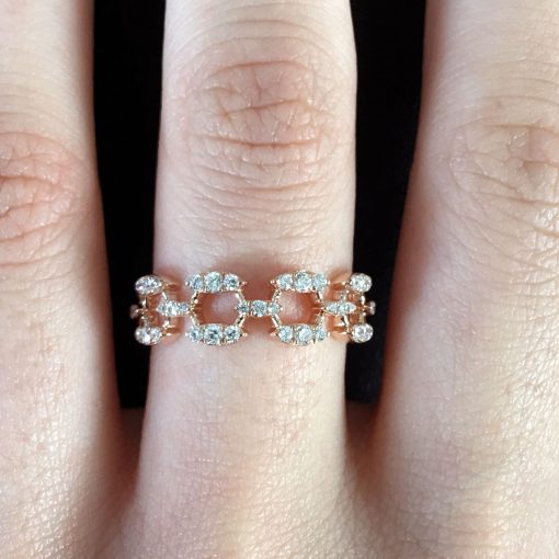 Rose gold diamond ring