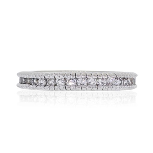 14k White Gold 0.70ctw Round Brilliant Diamond Eternity Band