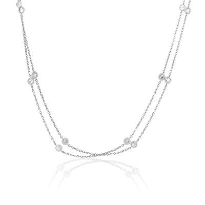 5ctw 18k diamonds yard necklace gold label private jewelry