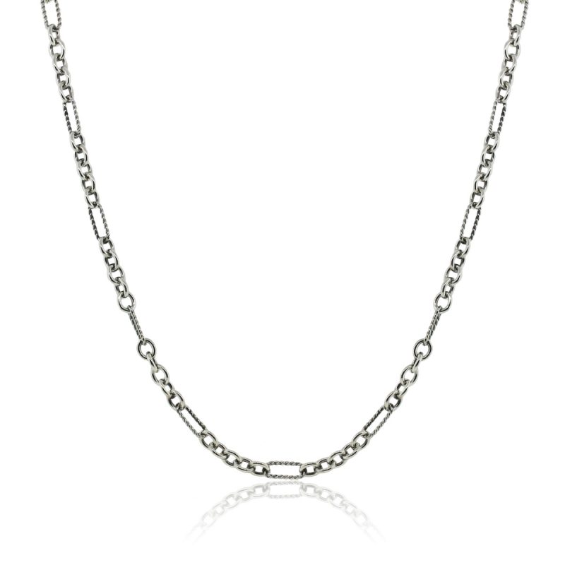 David Yurman Two Tone 18" Chain Link Necklace
