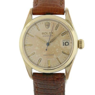 Rolex 6466 Oysterdate Vintage Plated Shell Precision Watch
