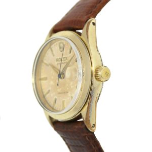 Rolex 6466 Oysterdate Vintage Plated Shell Precision Watch