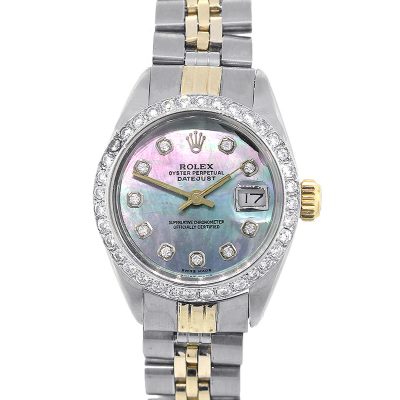 Rolex 6916 Datejust Two Tone Diamond Bezel MOP Dial Ladies Watch