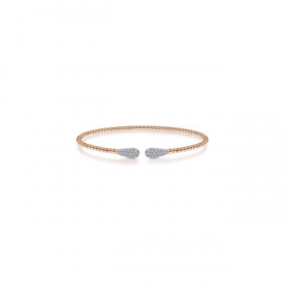 Gabriel & Co. BG4230-6K45JJ 14k Rose Gold 0.29ctw Diamond Fashion Bangle Bracelet