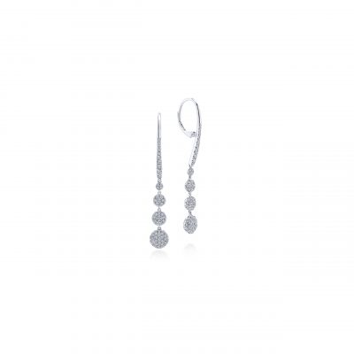 Gabriel & Co. EG12961W45JJ 14k White Gold 0.81ctw Diamond Drop Earrings