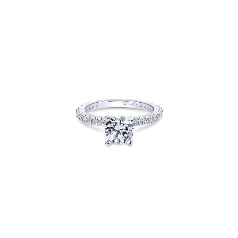 Gabriel & Co. ER4124W44JJ 14k White Gold 0.35ctw Diamond Engagement Ring