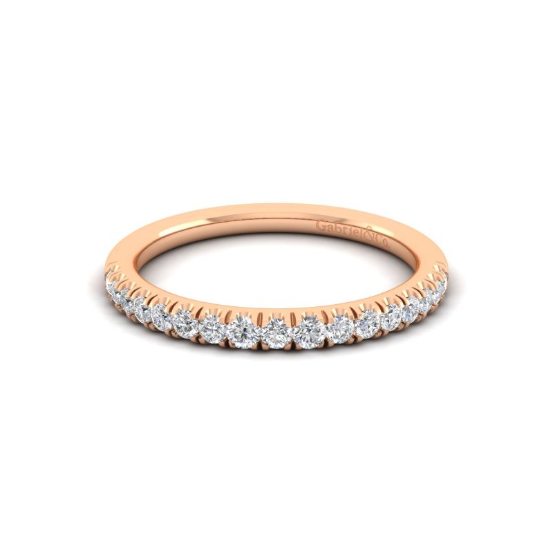 Gabriel & Co. WB14103K44JJ 14k Rose Gold 0.34ctw Diamond Wedding Band