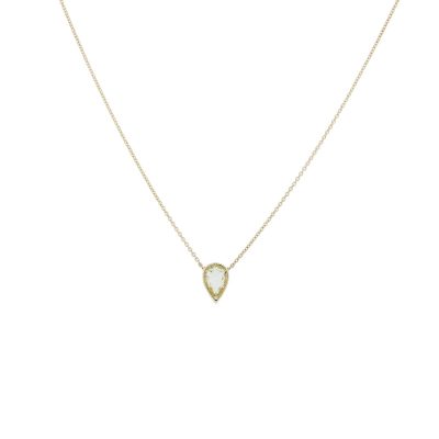 rose cut pear shape diamond necklace