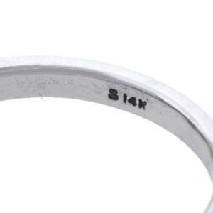 14k White Gold 0.21ctw Round Diamond Seven Stone Wedding Band