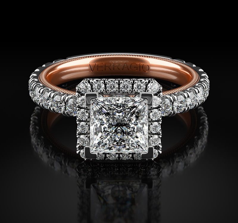 Verragio TR210HP Tradition 14k Two Tone 1.07ctw Diamond Halo Engagement Mounting
