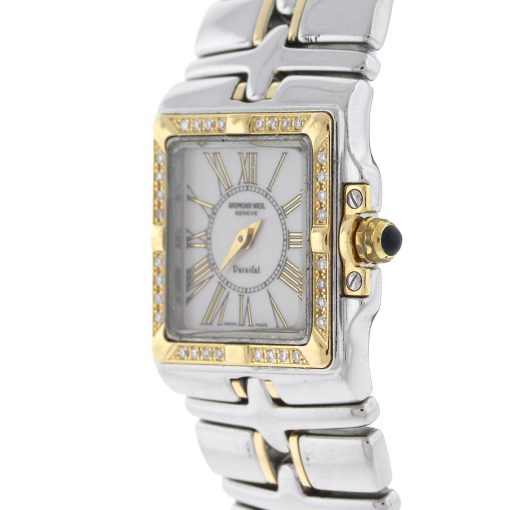 Raymond Weil Parsifal Two Tone White Dial Diamond Bezel Watch