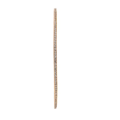 18k Rose Gold 1.5ctw Diamond Channel Set Bangle