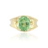 14k Yellow Gold Oval Cut Peridot Center Stone Ring