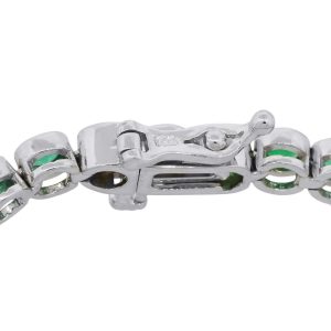 emerald diamond tennis bracelet