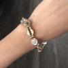 14k Yellow Gold Multi Gemstone Slide Bracelet
