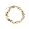 14k Yellow Gold Multicolor Gemstone Slide Bracelet