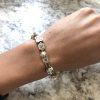 14k Yellow Gold Multicolor Gemstone Slide Bracelet - Image 6