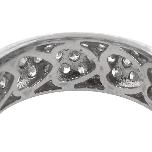 18k White Gold 1.95ctw Round Diamond Pave Eternity Band